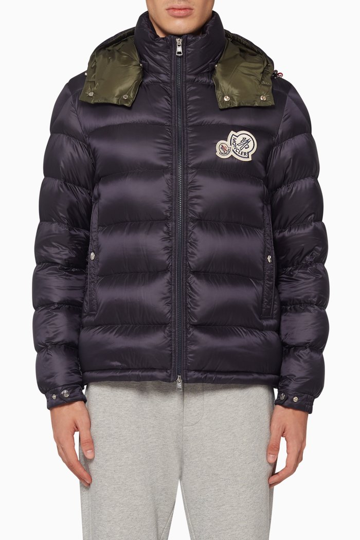 

Bramant Logo Patch Down Jacket, Blue