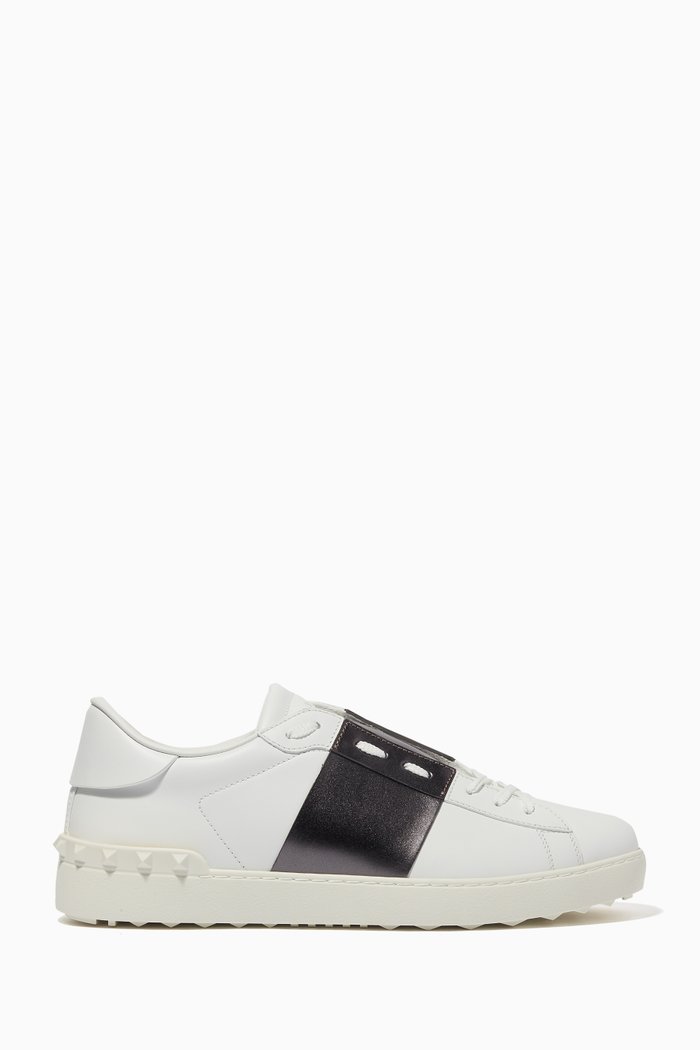 

Valentino Garavani Low-Top Open Sneakers, Neutral
