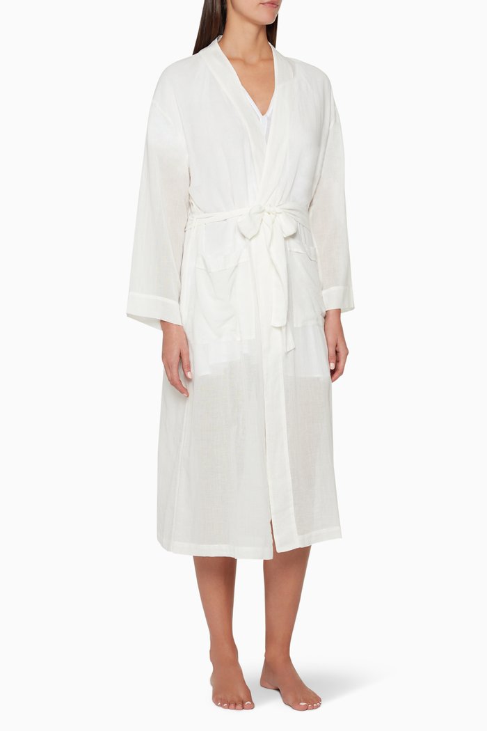 

Long Gauze Robe, White