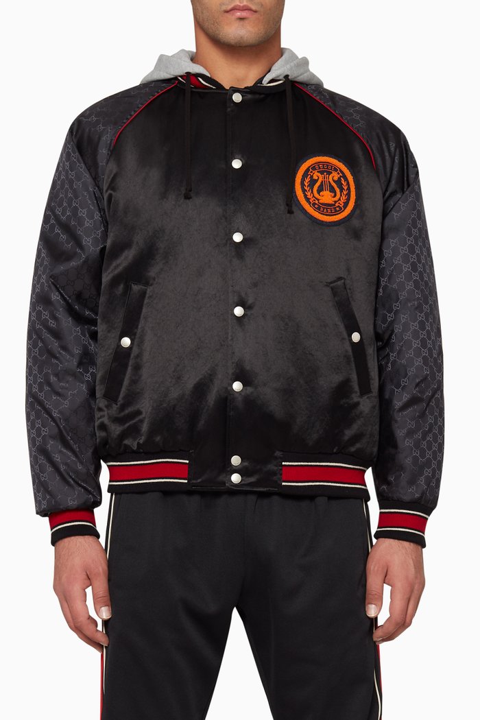 

Acetate Bomber with Lyre Patch, Black
