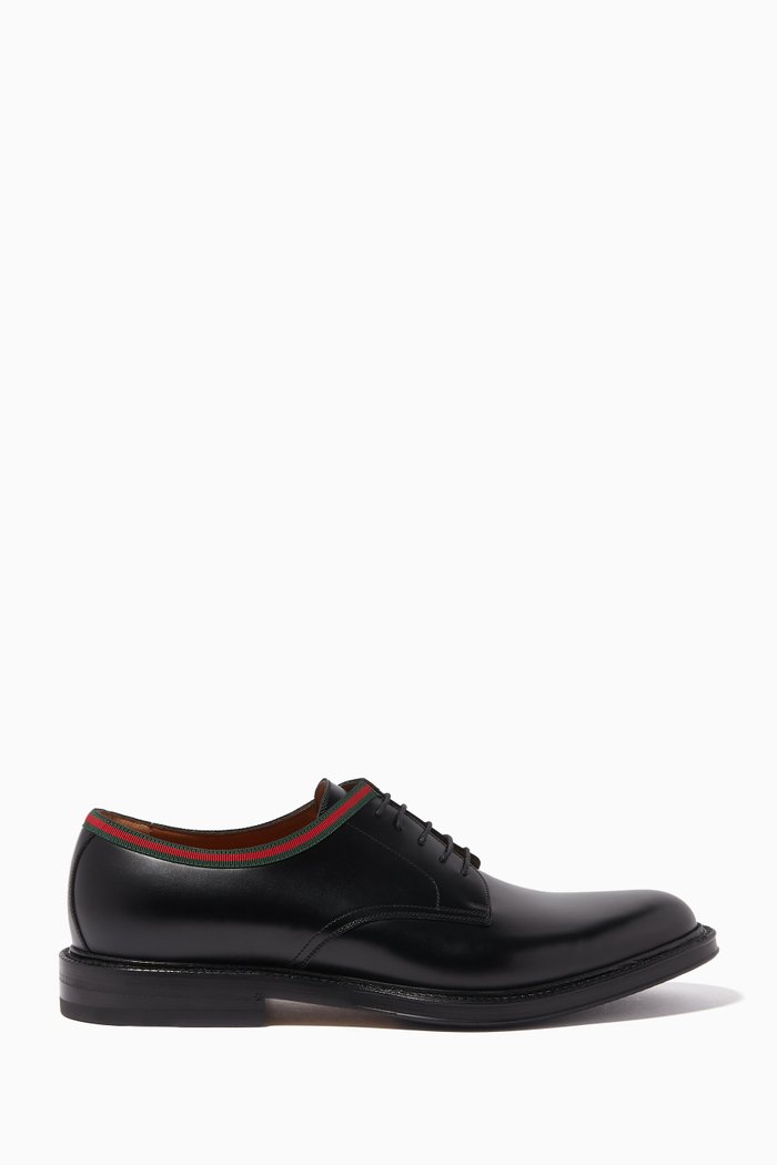 

Beyond Leather Lace-Up Derby Shoes, Black