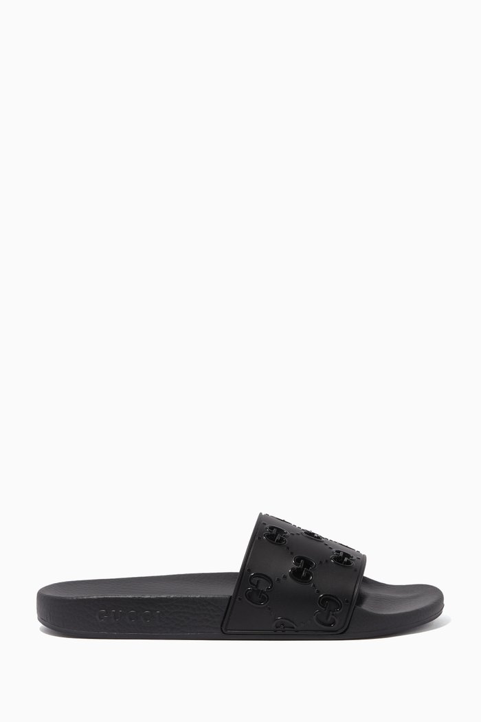 

GG Rubber Slides, Black