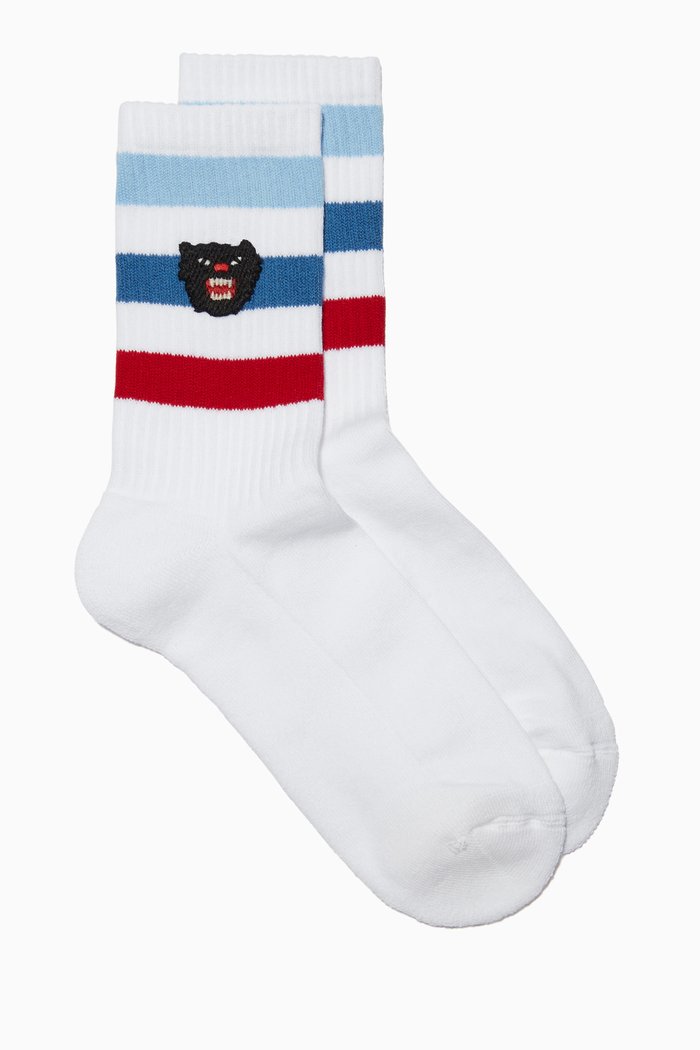 

Panther Cotton Sports Socks, White