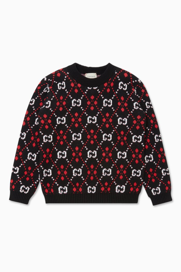 

Knitted Logo Sweater, Black