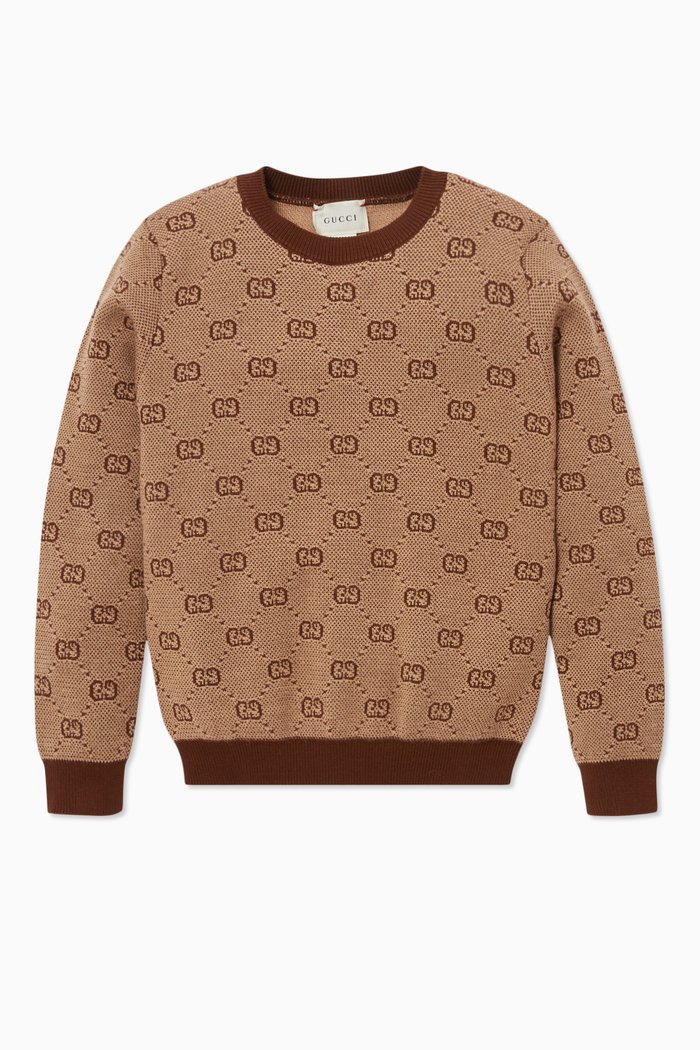 

Logo Print Knitted Sweatshirt, Grey