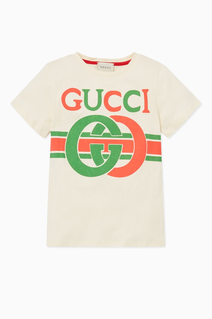 

GG Logo Print T-shirt, White