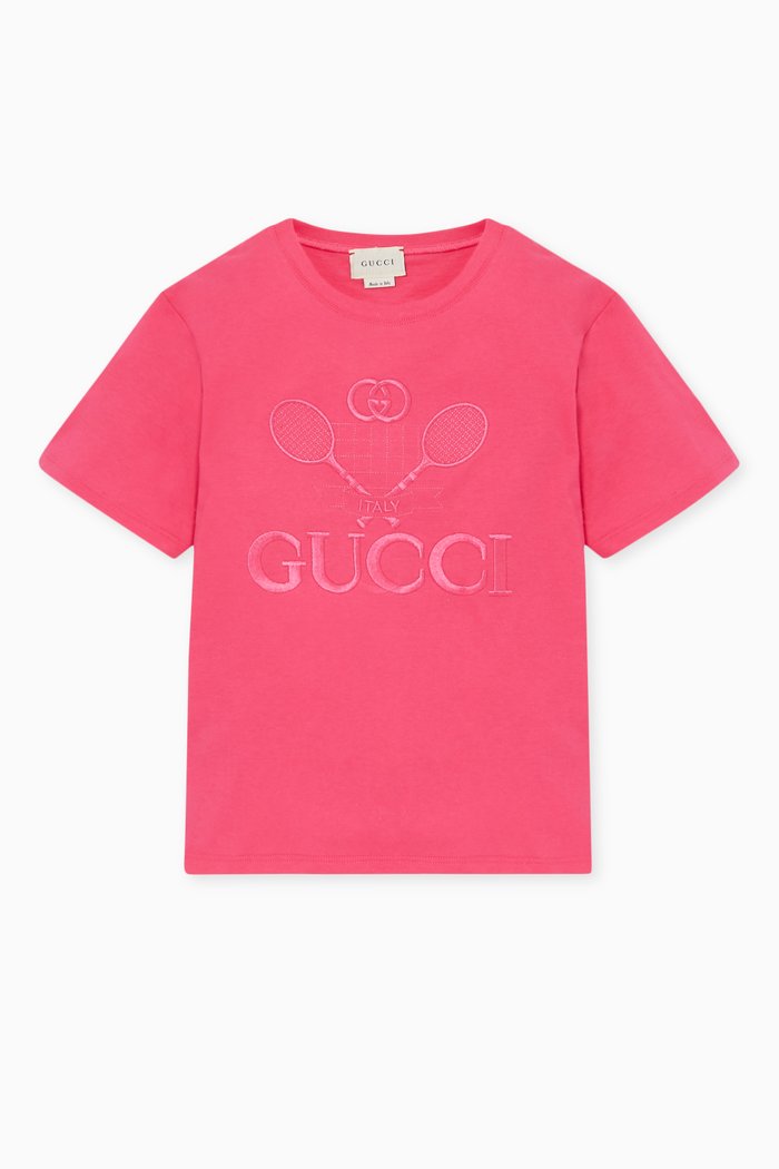 

Retro Tennis Logo T-Shirt, Pink