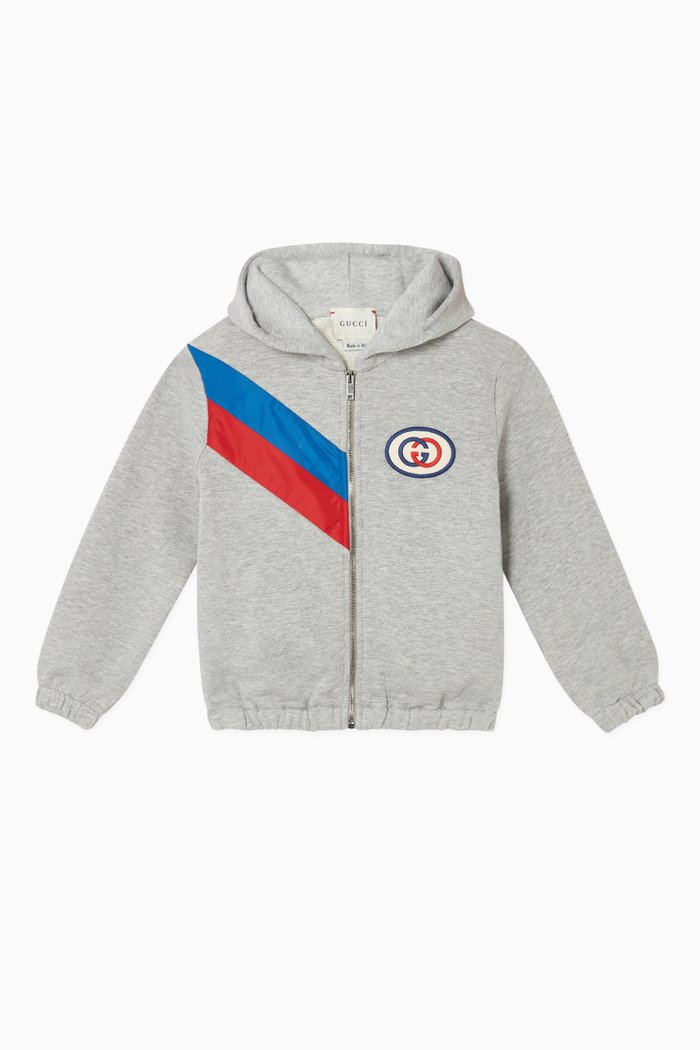 

Baby Sweatshirt with Nylon Stripe, Grey