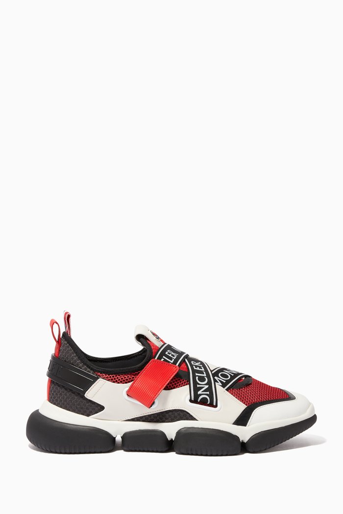

Bakary Leather & Mesh Logo-Strap Sneakers, Multicolour