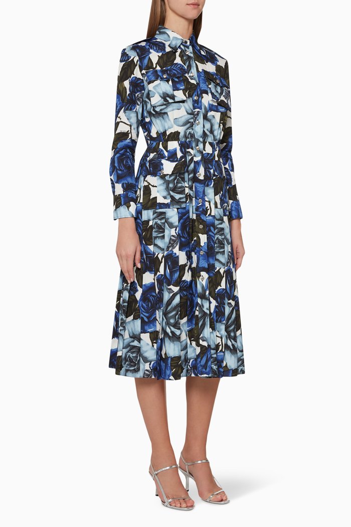 

Floral Print Dress, Blue