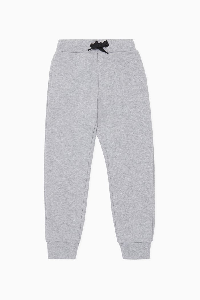 

Logo Badge Cotton Track Pants, Grey