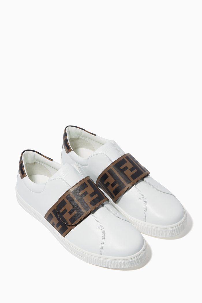 

FF Monogram Sneakers, White