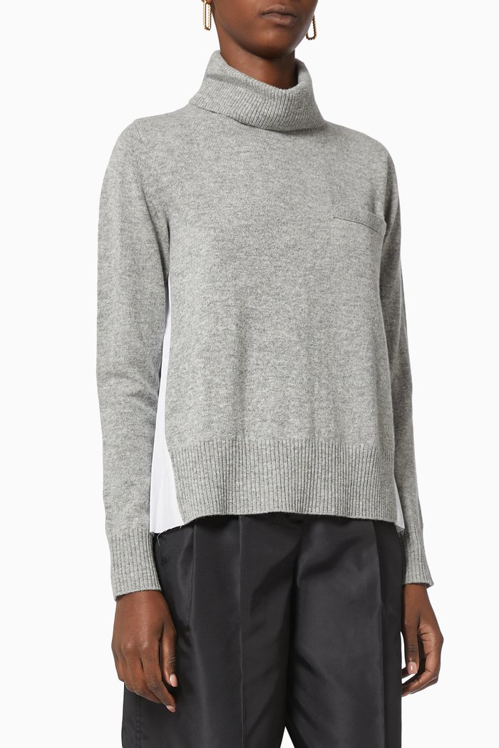 

Wool Knit Pullover, Grey