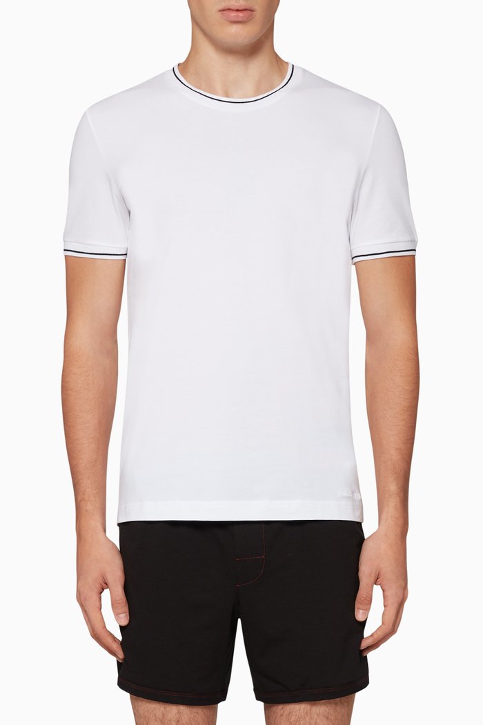 

Crew Neck Pima Cotton T-shirt, White