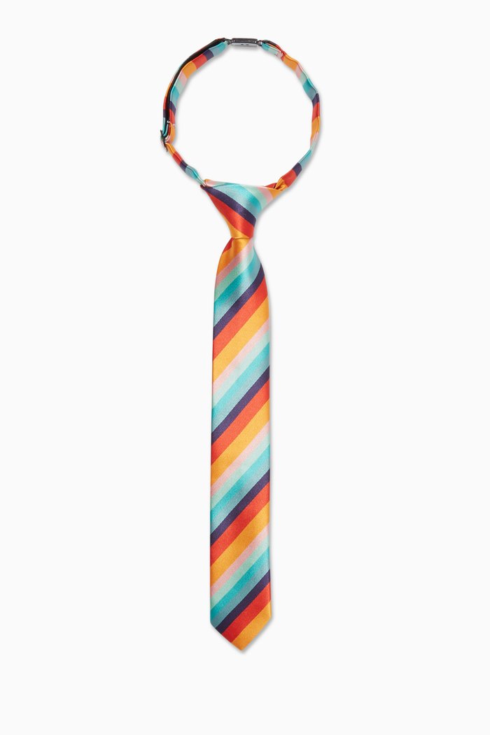 

Stripe Print Tie, Multicolour