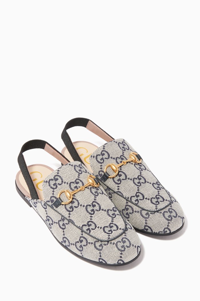 

Princetown GG Canvas Slipper, Grey