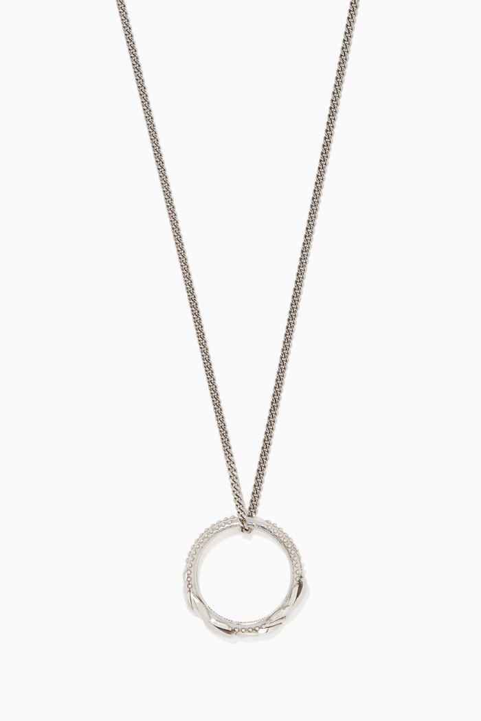 Silver Ring Pendant Necklace