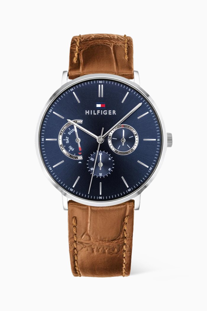 

Dane Leather Strap Quartz Watch, Brown
