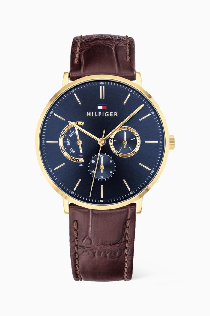 

Dane Leather Strap Quartz Watch, Brown