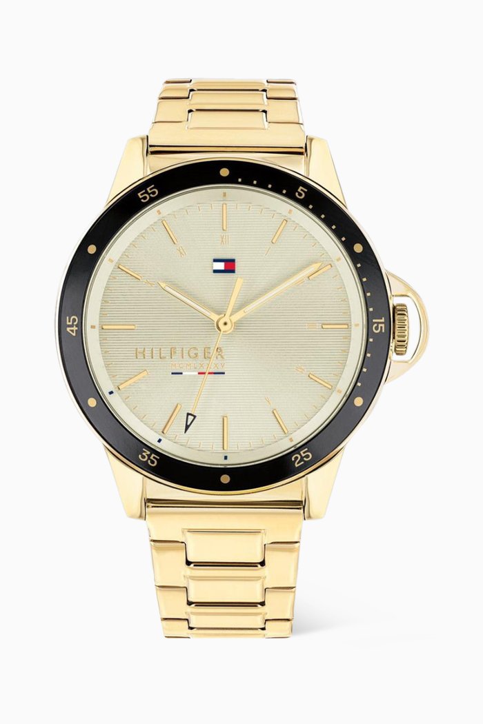 Driver Quartz Watch, Gold