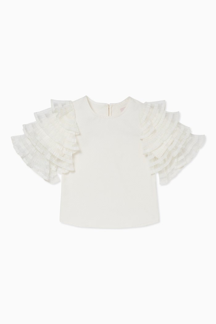 

Ruffle Blouse, White
