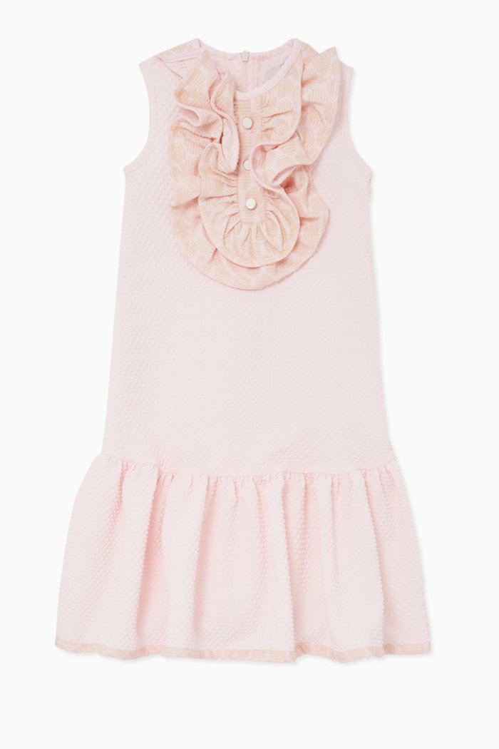 

Shift Dress with Ruffle, Pink