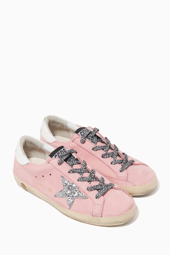 

Superstar Nubuck Leather Sneakers, Pink