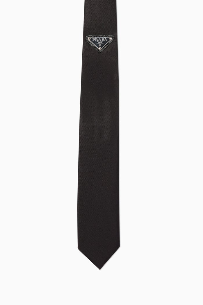 

Metal Logo Tie, Black