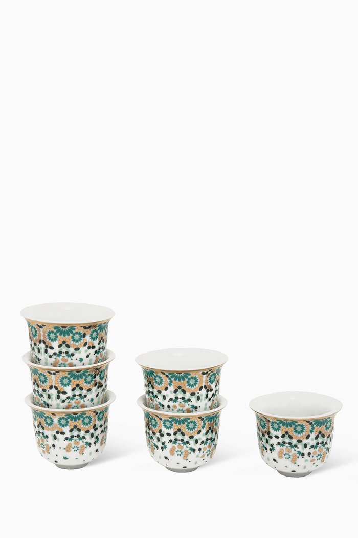 

Mirrors Arabic Coffee Cups Gift Box, Set of 6, Multicolour