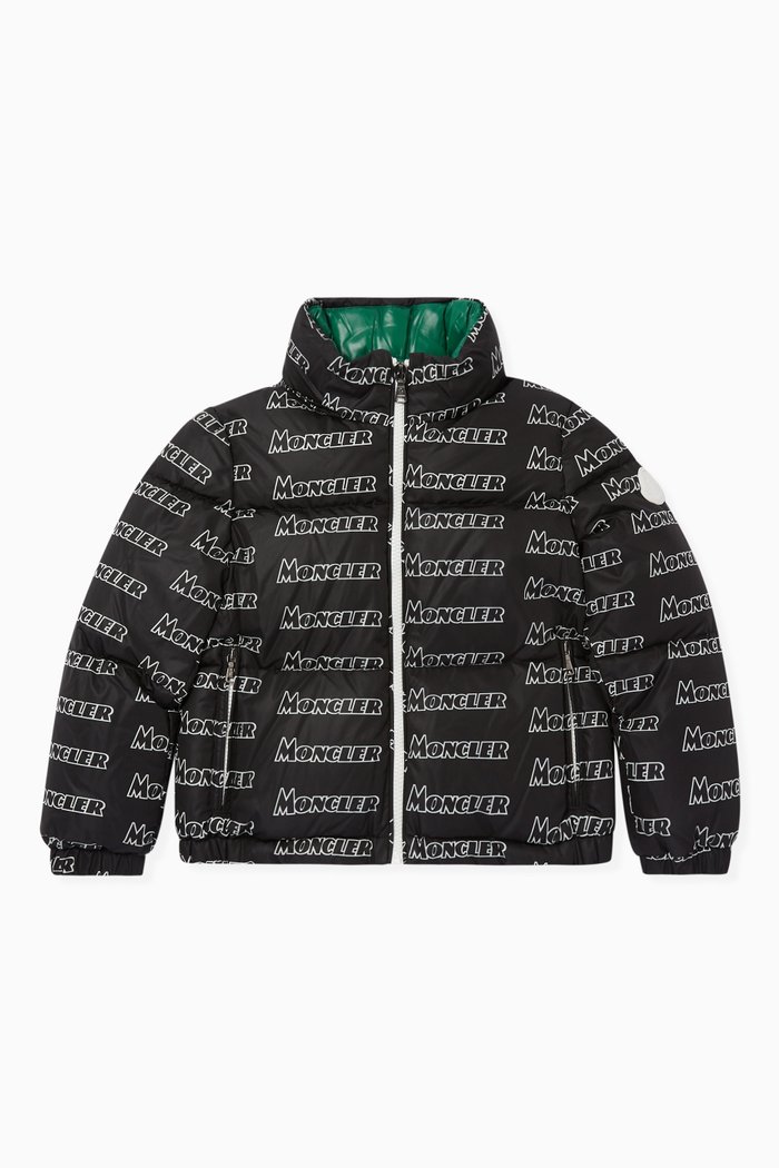 

Neal All-Over Logo-Print Puffer Jacket, Black