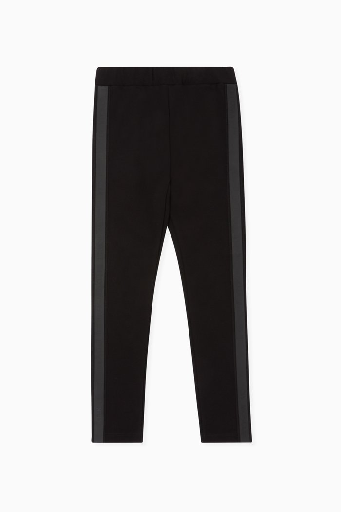 

Logo Striped Leggings, Black