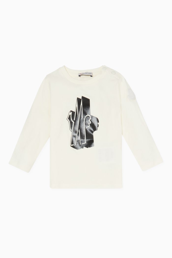 

Logo Print Long-Sleeved T-Shirt, White
