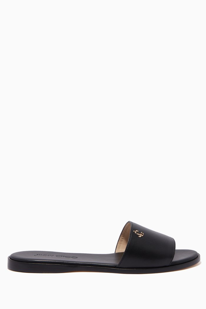 

Minea Leather Flats, Black