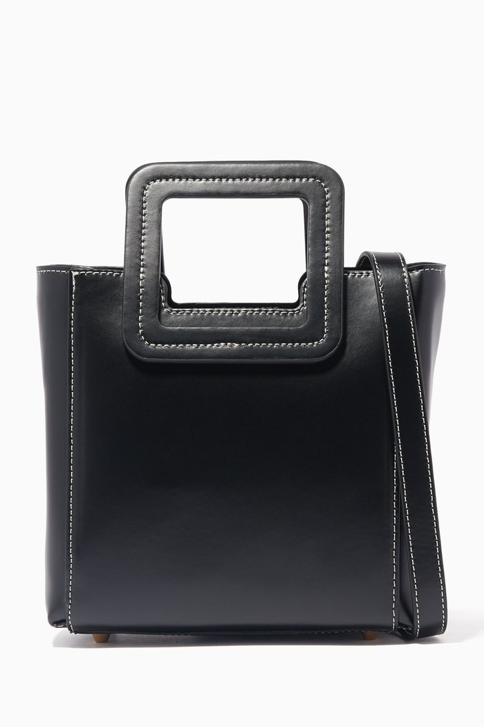 

Mini Shirley Calf Leather Bag, Black