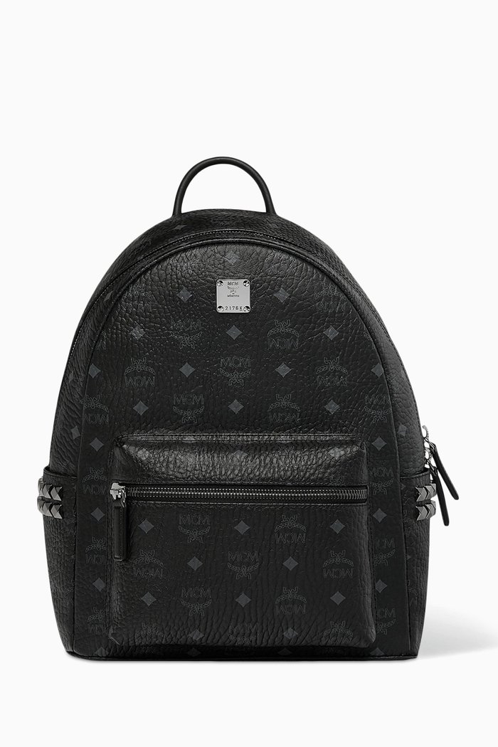 

Stark Side Stud Backpack in Visetos, Black