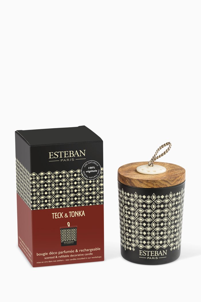 

Teck et Tonka Refillable Decorative Scented Candle, 170g, Multicolour