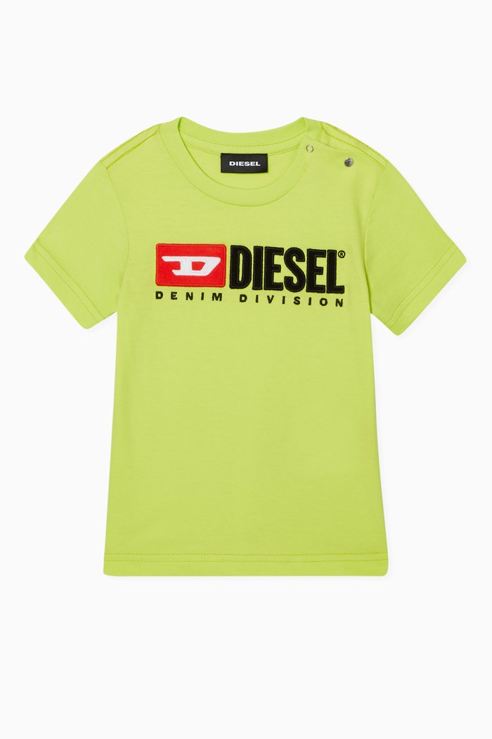 

Graphic Logo Print Cotton T-Shirt, Green