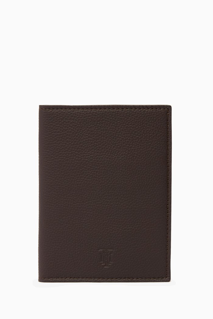 

Grain Leather Passport Cover, Brown