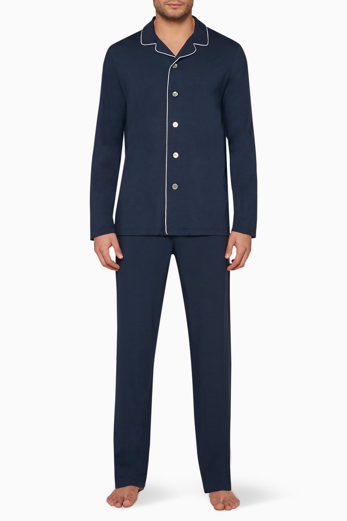 

Basel Jersey Pyjama Set, Blue