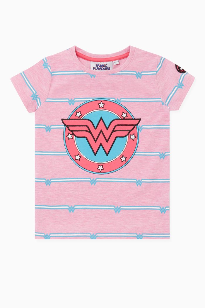 

Wonder Woman Striped T-Shirt, Pink
