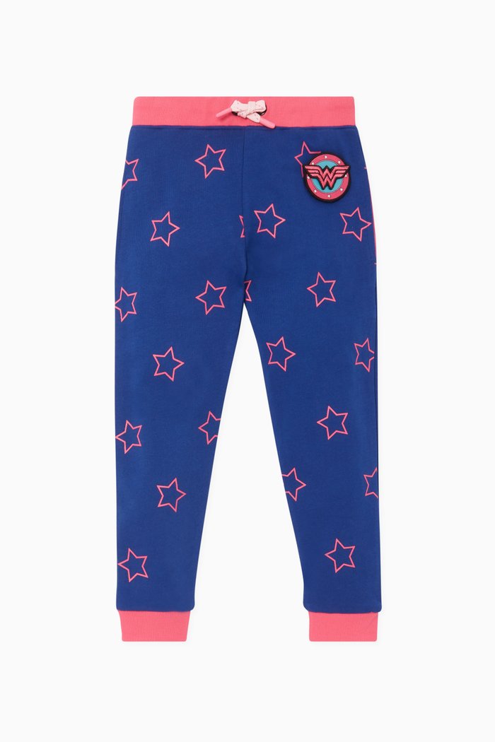 

Wonder Woman Star-Print Sweatpants, Blue