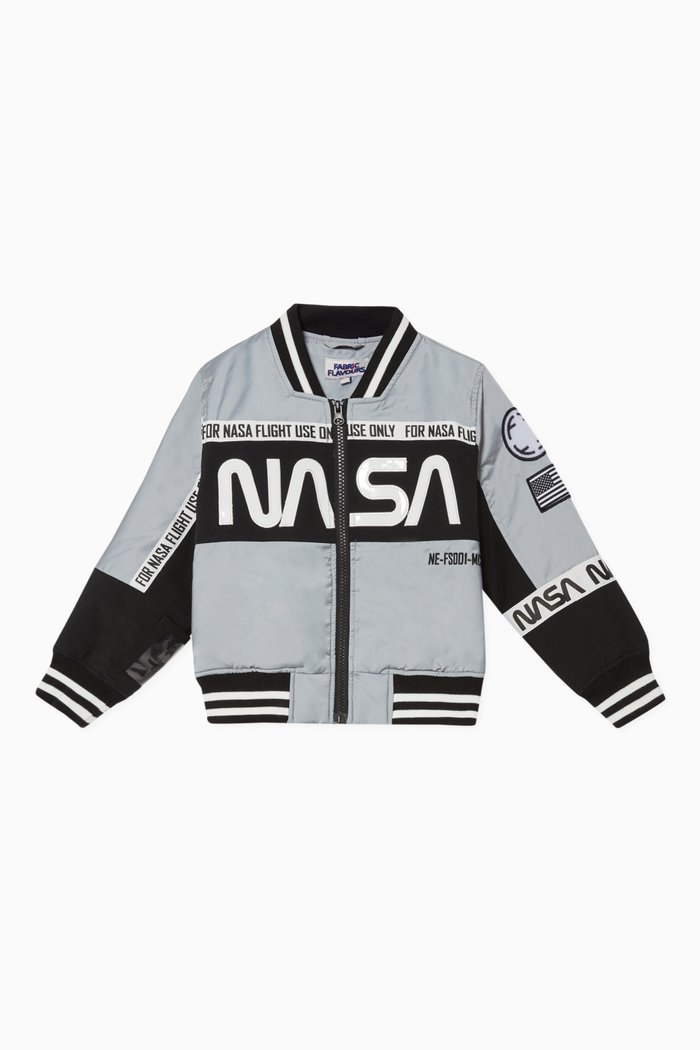 

NASA Reflective Bomber Jacket, Grey