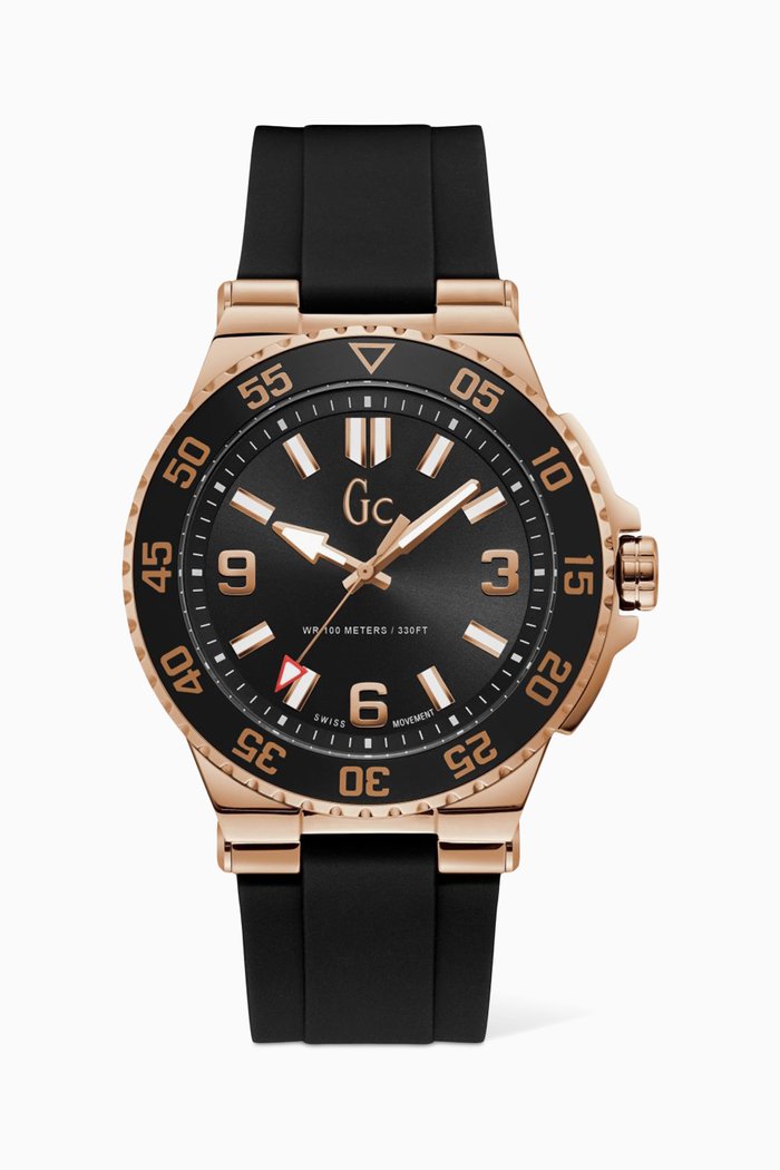 

Structura Diver Silicone Watch, Black