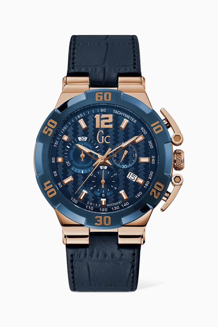 

Structura Ultimate Leather Watch, Blue