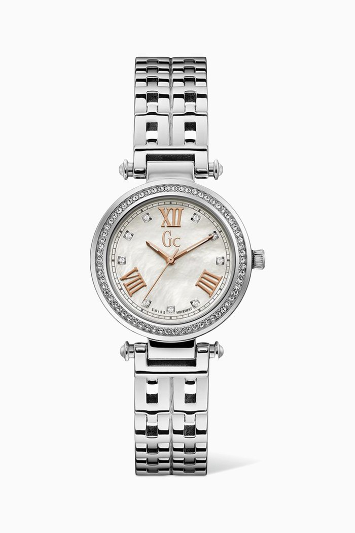 

Primechic Swarovski Crystals 32mm Watch, Silver
