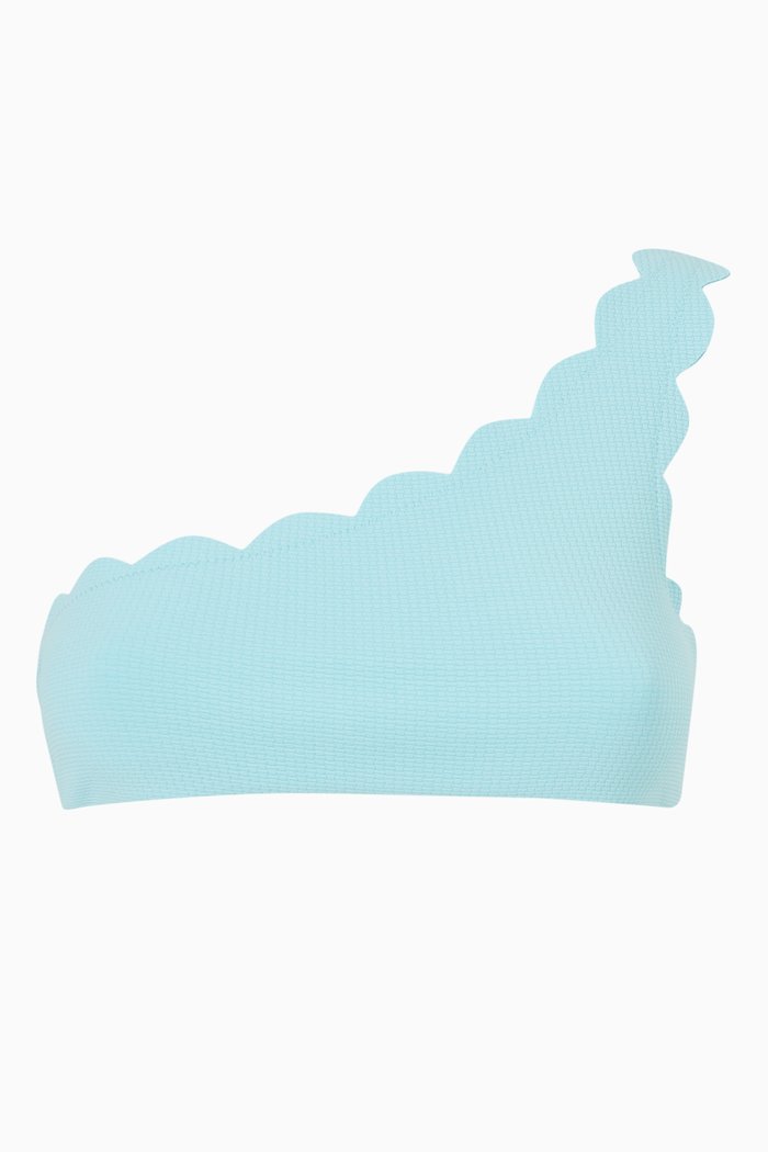 

Santa Barbara Bikini Top in Textured Nylon, Blue