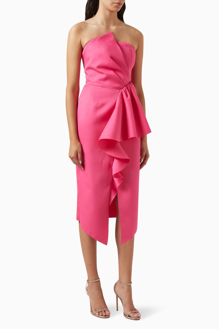 

Reception Ruffled Dress, Pink