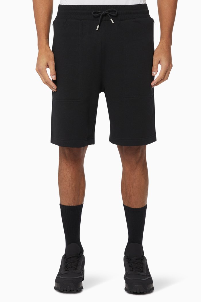 

Cotton Drawstring Shorts, Black