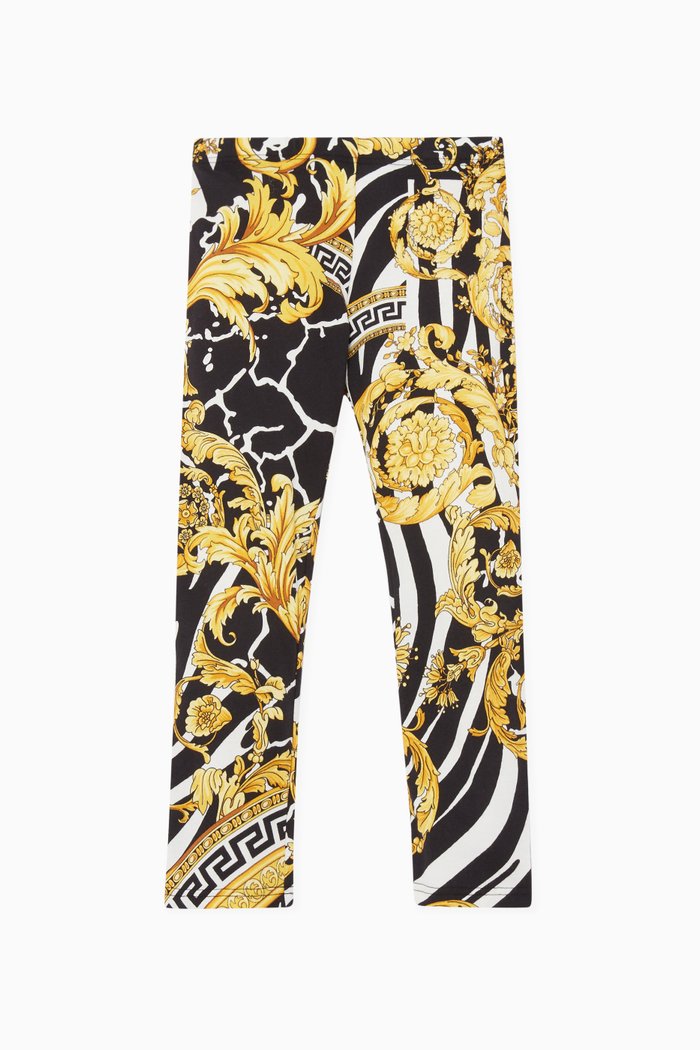 

Baroque Print Leggings, Black