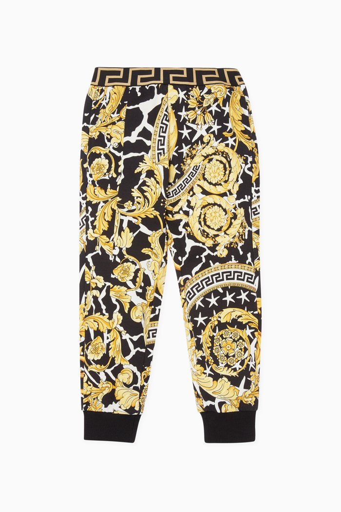 

Baroque Print Track Pants, Black